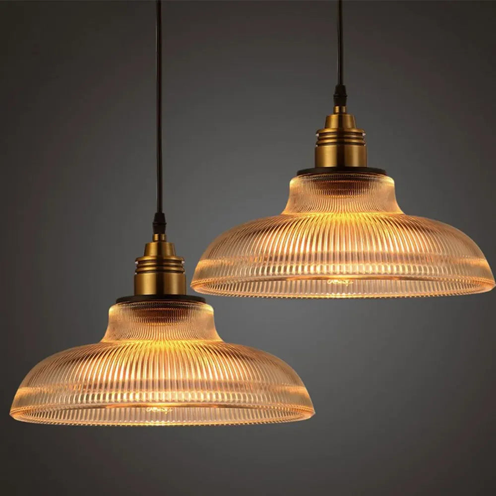 LumiAura Scandinavian Pendant Lamp – Vintage Elegance in Glass Noxord