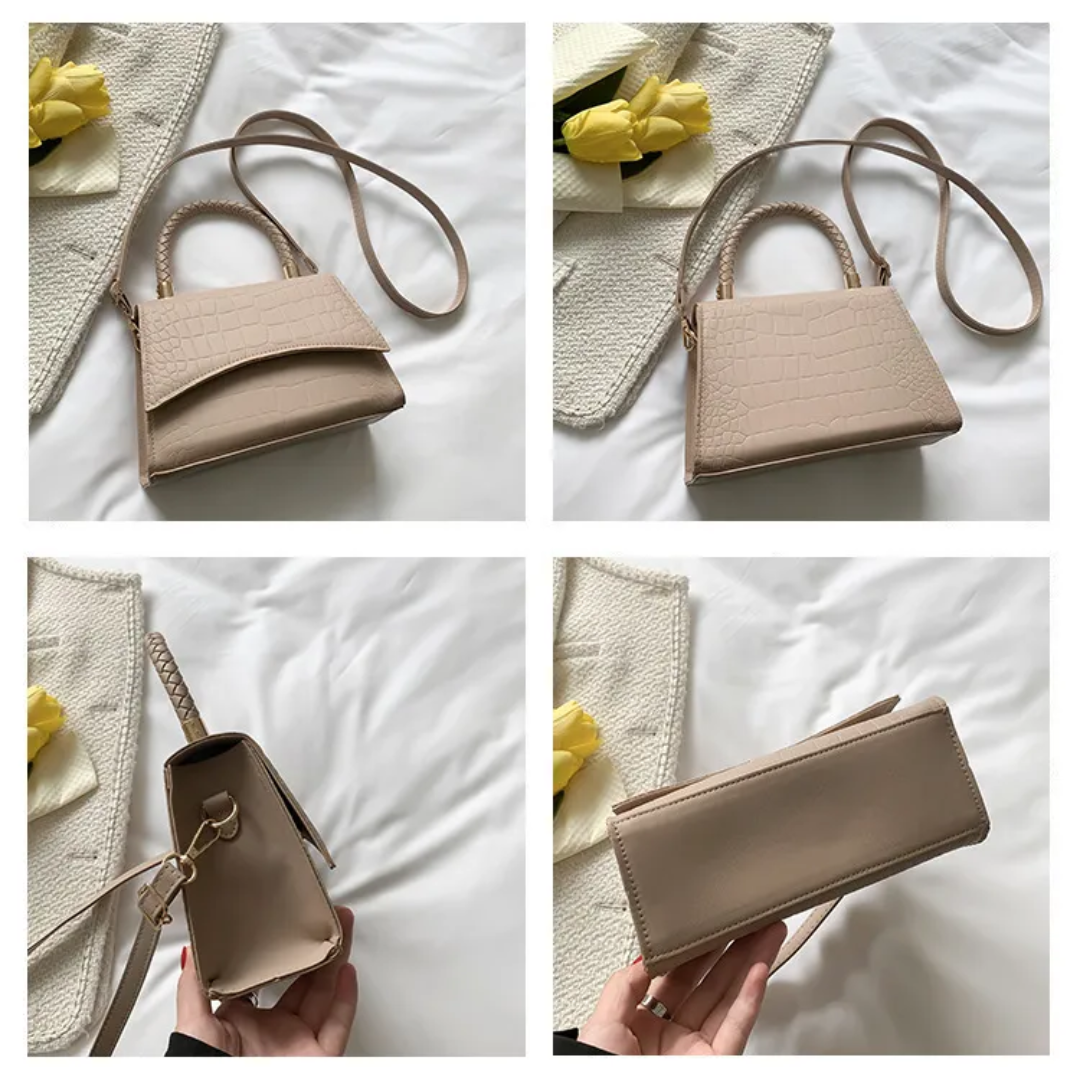 Style feather Women's Handbag made of PU leather with Crossbody strap | Kalsten