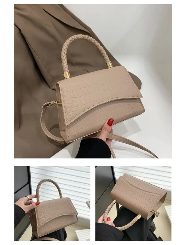 Style feather Women's Handbag made of PU leather with Crossbody strap | Kalsten