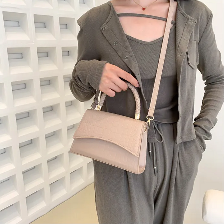 Style feather Women's Handbag made of PU leather with Crossbody strap | Kalsten