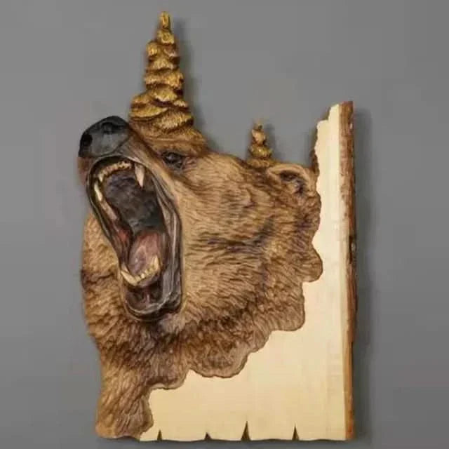 Kalsten | Wooden Animal Carving Wall Art Decoration