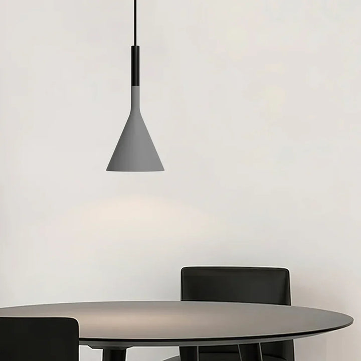 Pendant Light Concrete 10 in Grey Adjustable Dining Room Kitchen Island Hanging Ceiling Lamp | Kalsten