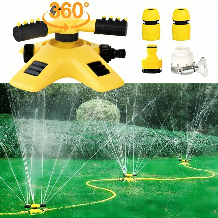 Kalsten | Rotating Lawn Sprinkler – 360° Adjustable Garden Watering