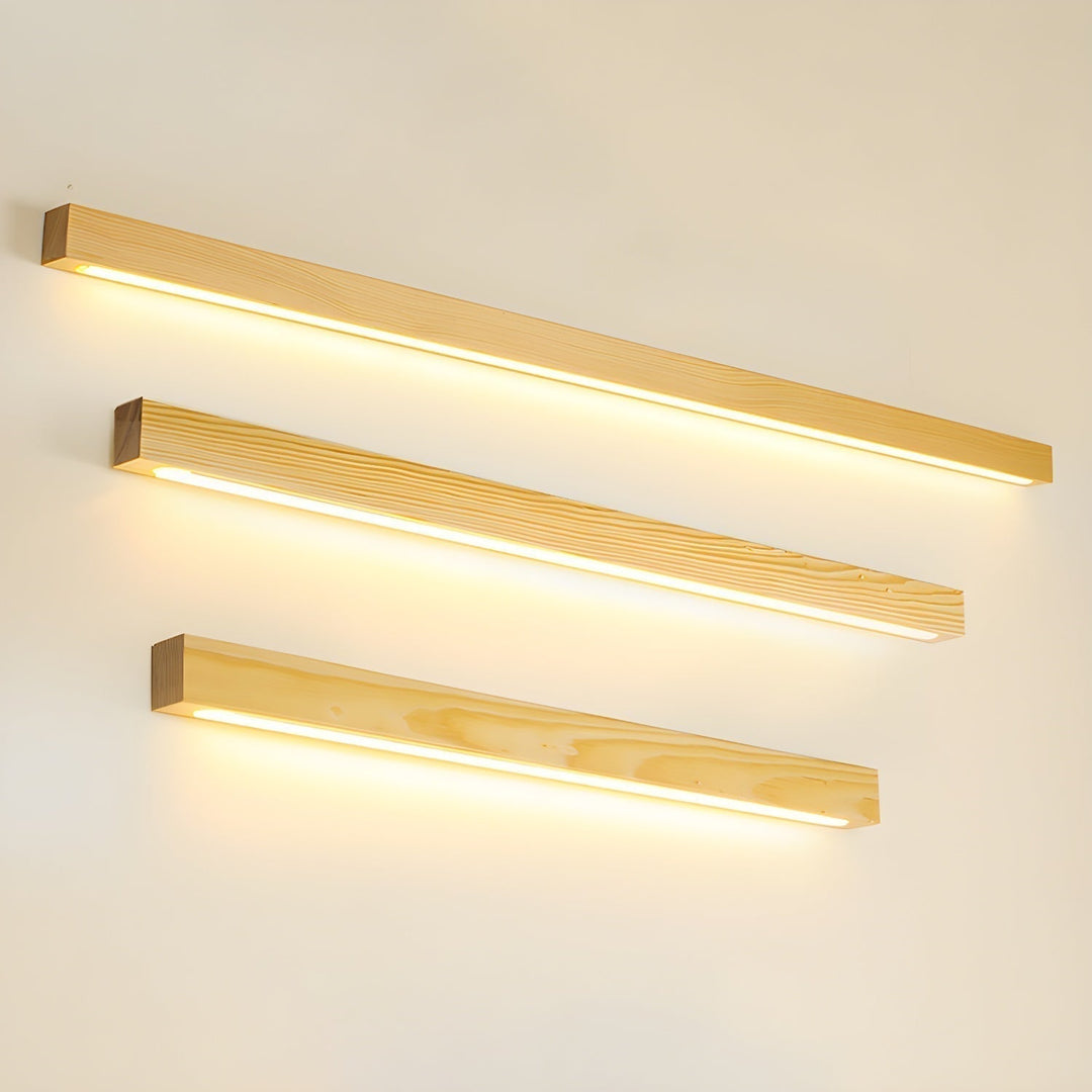 Arlo Linear Wood Lamp bracket Wall Light | Kalsten