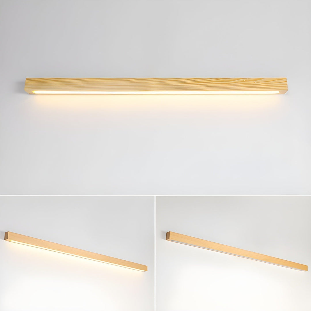 Arlo Linear Wood Lamp bracket Wall Light | Kalsten