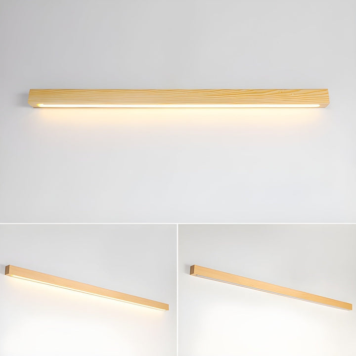 Arlo Linear Wood Lamp bracket Wall Light | Kalsten