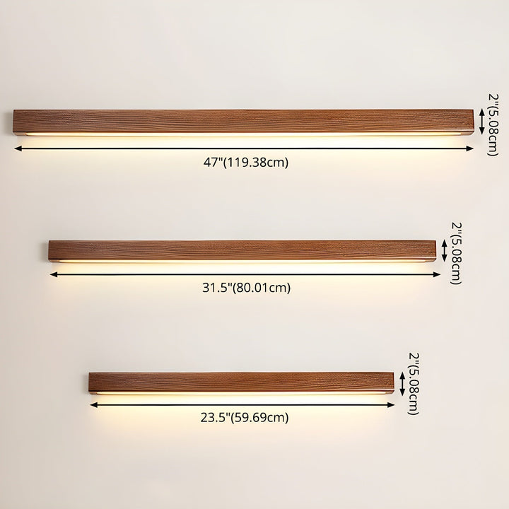 Arlo Linear Wood Lamp bracket Wall Light | Kalsten