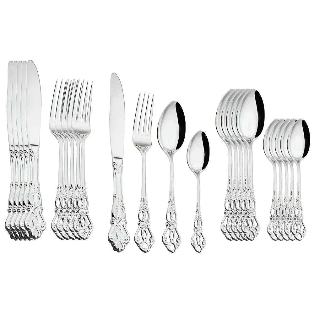 24-Piece Stainless Steel Cutlery Set