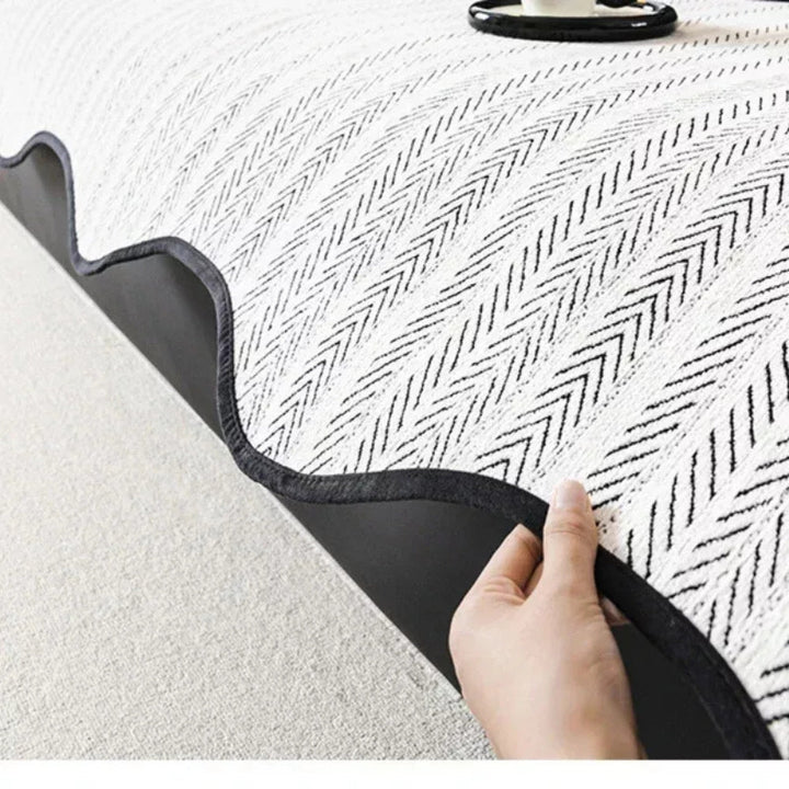 Kalsten | Aurivelle Herringbone Scallop Edge Sofa Cover
