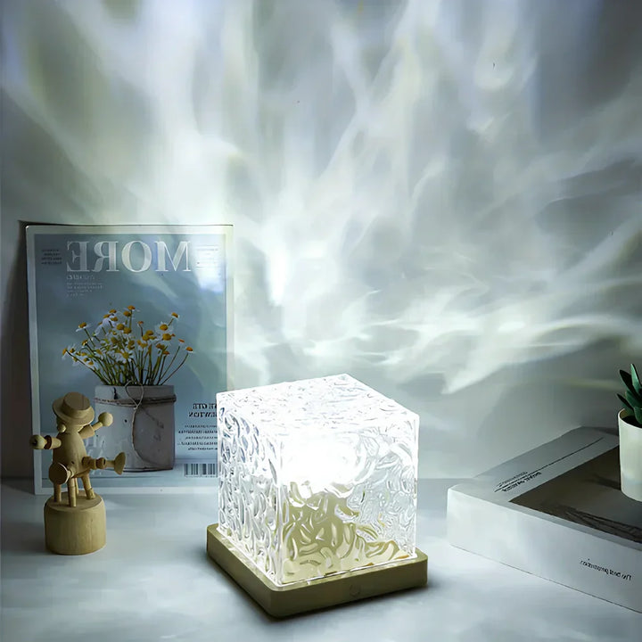 Kalsten | Table Lamp Glass Cube Ambient Light