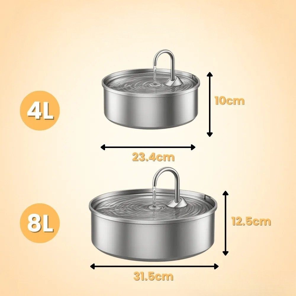 Automatic Stainless Steel Pet Water Fountain