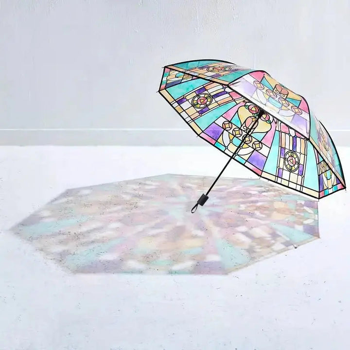 Kalsten | Automatic Umbrella – Vintage Design with Stained Glass and Wind PRedection