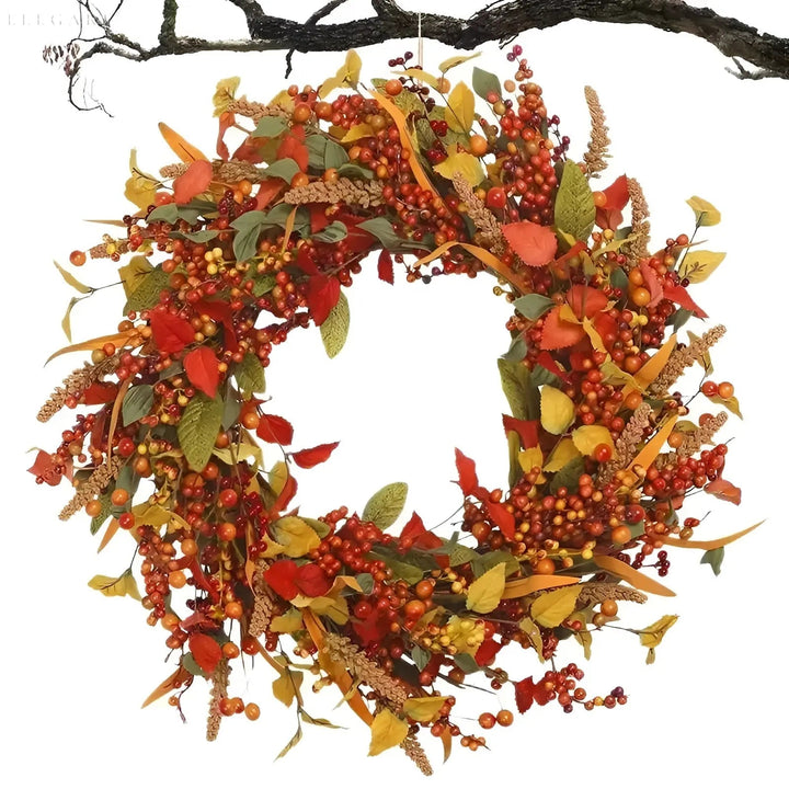 Autumn Rattan Door Wreath - AmberLeaf | Kalsten