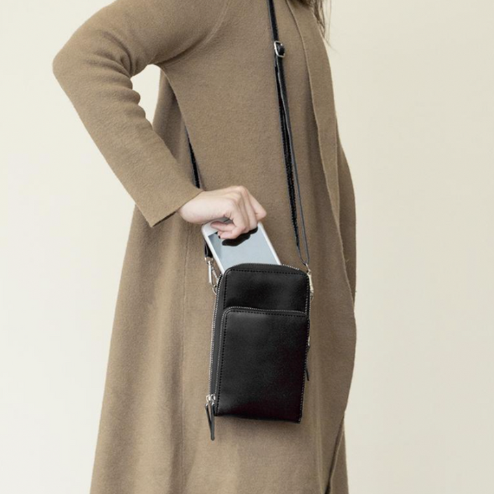 Noxord | Triple Secure Leather Phone Purse: Elegance Meets Practicality
