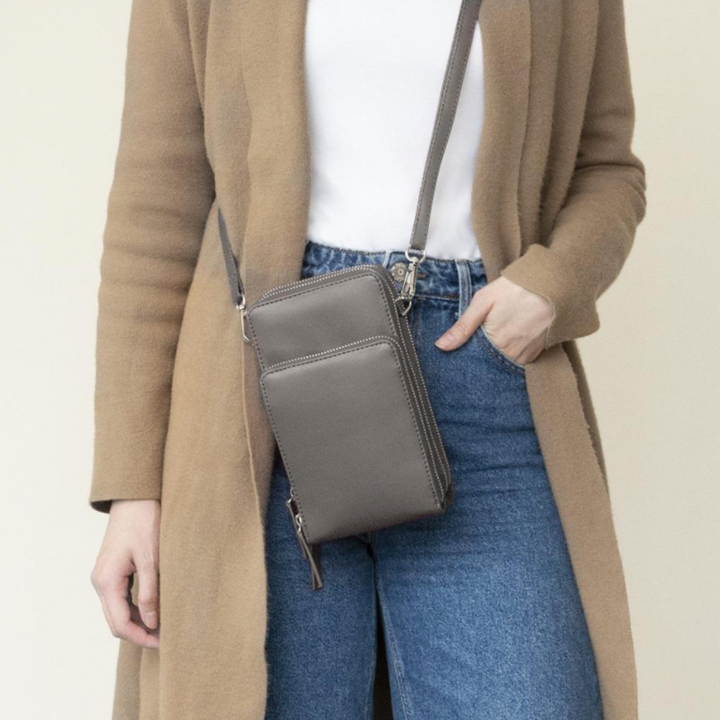 Noxord | Triple Secure Leather Phone Purse: Elegance Meets Practicality