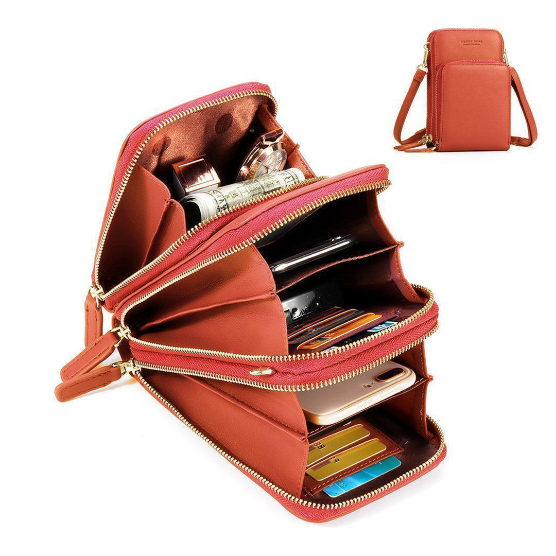 Noxord | Triple Secure Leather Phone Purse: Elegance Meets Practicality
