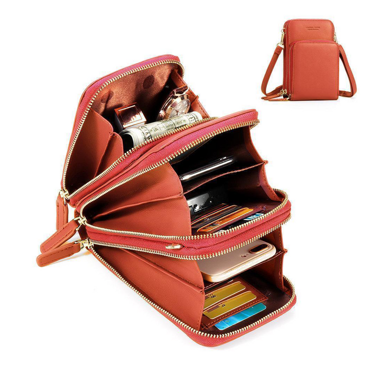 Noxord | Triple Secure Leather Phone Purse: Elegance Meets Practicality