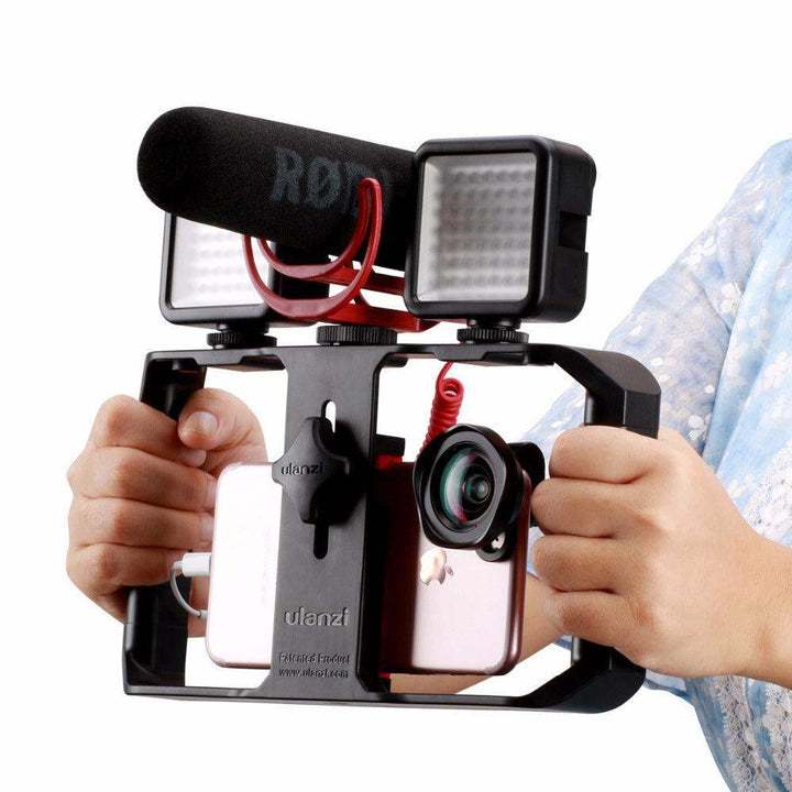 VideoGrip Smartphone Stabilizer – Professional Film Cage with Cold Shoe Mounts | Kalsten