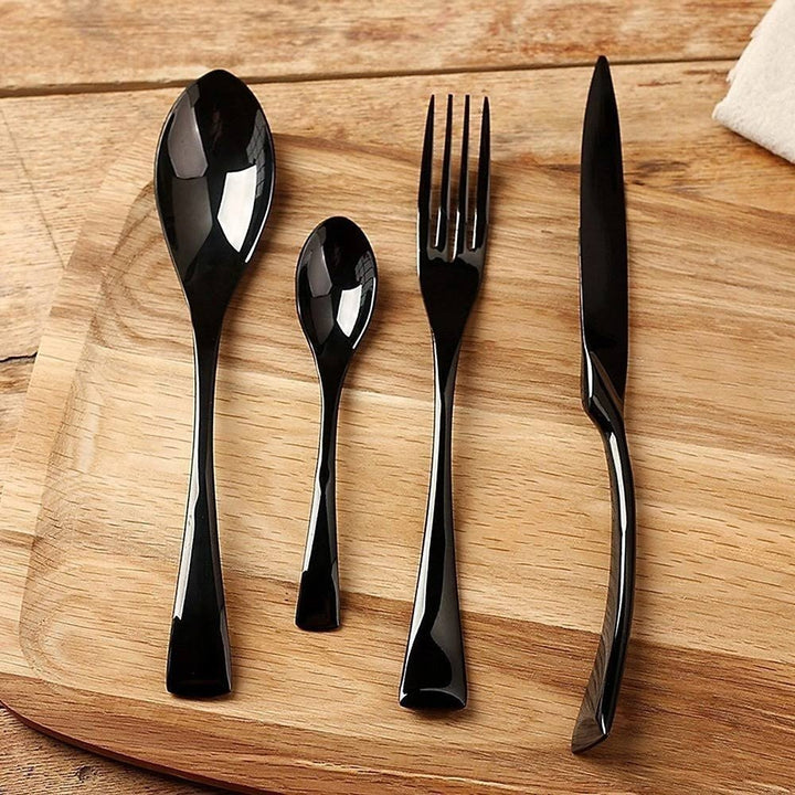 Kalsten | Elegant Black Stainless Steel Cutlery Set