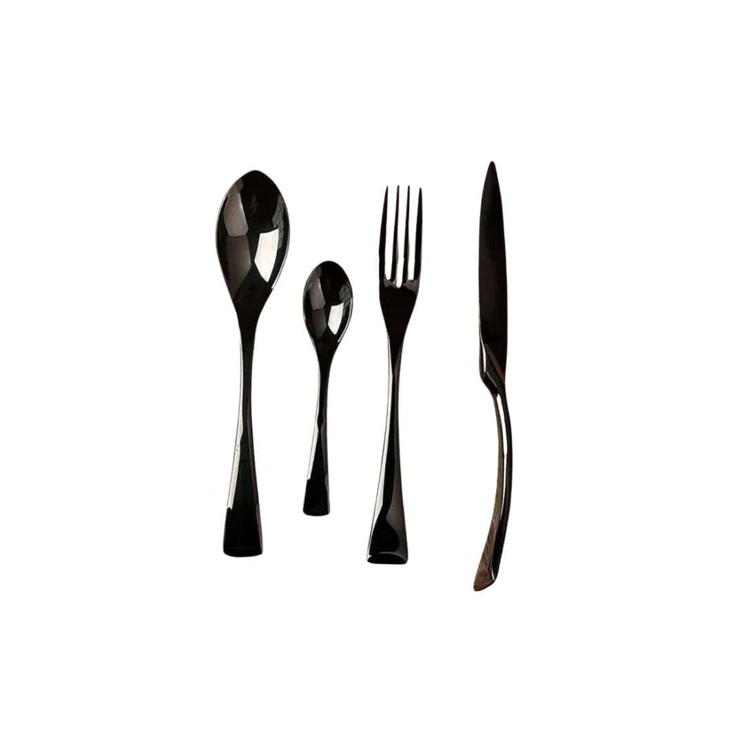 Kalsten | Elegant Black Stainless Steel Cutlery Set