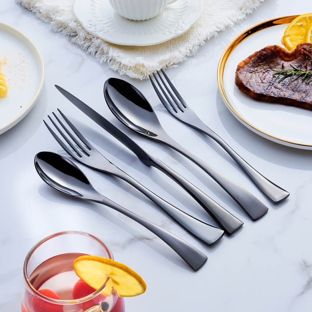 Kalsten | Elegant Black Stainless Steel Cutlery Set