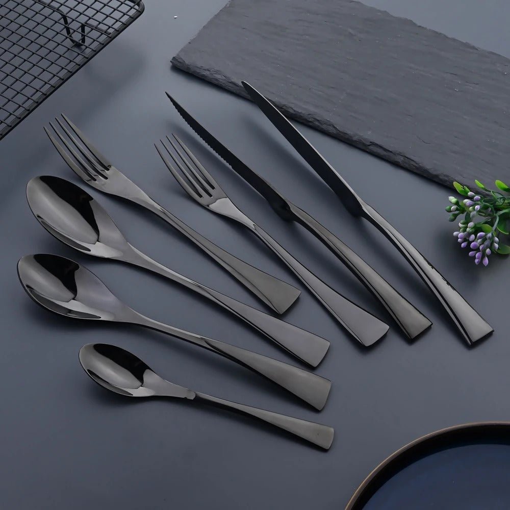 Kalsten | Elegant Black Stainless Steel Cutlery Set