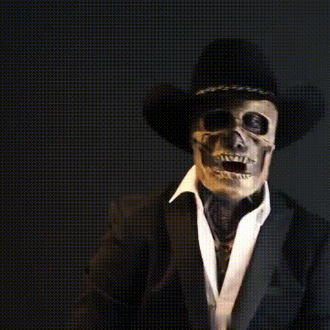 Kalsten | Realistic skeleton mask with hat for ultimate Halloween costume