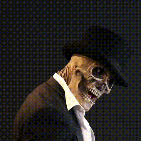 Kalsten | Realistic skeleton mask with hat for ultimate Halloween costume