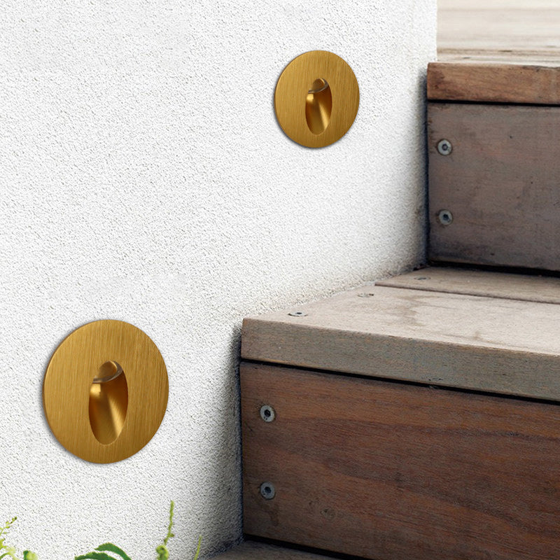 Modern Art Deco Round Square Aluminum Waterproof LED Wall Sconce Lamp For Hallways | Kalsten
