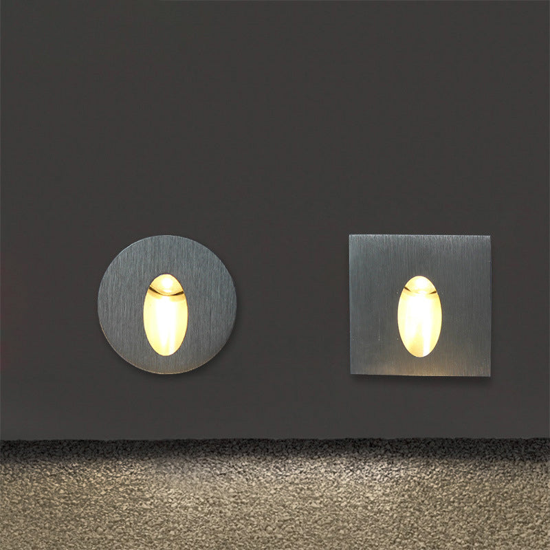 Modern Art Deco Round Square Aluminum Waterproof LED Wall Sconce Lamp For Hallways | Kalsten