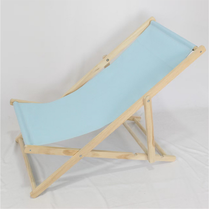 Modern Minimalist Rectangular Oxford Fabric Solid Pine Wood Outdoor Beach Chair Folding Recliner Backrest For Outdoor | Kalsten