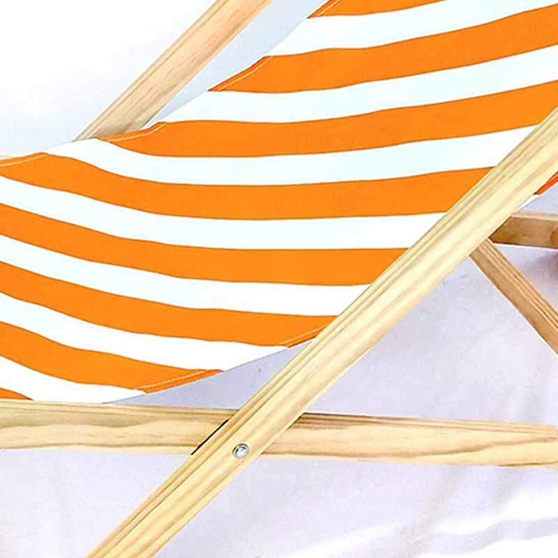 Modern Minimalist Rectangular Oxford Fabric Solid Pine Wood Outdoor Beach Chair Folding Recliner Backrest For Outdoor | Kalsten