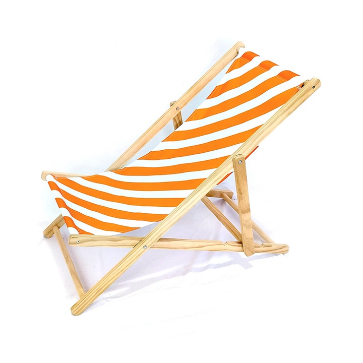Modern Minimalist Rectangular Oxford Fabric Solid Pine Wood Outdoor Beach Chair Folding Recliner Backrest For Outdoor | Kalsten