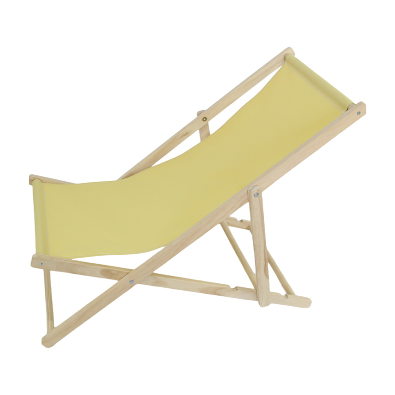 Modern Minimalist Rectangular Oxford Fabric Solid Pine Wood Outdoor Beach Chair Folding Recliner Backrest For Outdoor | Kalsten