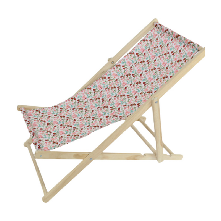 Modern Minimalist Rectangular Oxford Fabric Solid Pine Wood Outdoor Beach Chair Folding Recliner Backrest For Outdoor | Kalsten