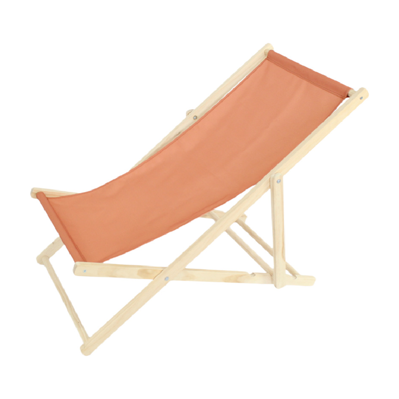 Modern Minimalist Rectangular Oxford Fabric Solid Pine Wood Outdoor Beach Chair Folding Recliner Backrest For Outdoor | Kalsten