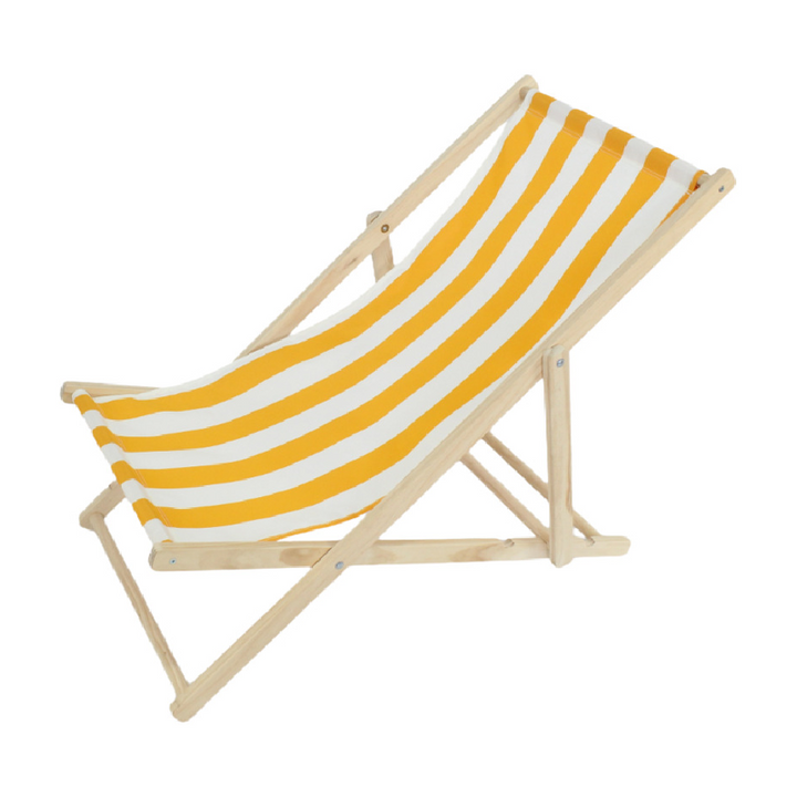 Modern Minimalist Rectangular Oxford Fabric Solid Pine Wood Outdoor Beach Chair Folding Recliner Backrest For Outdoor | Kalsten