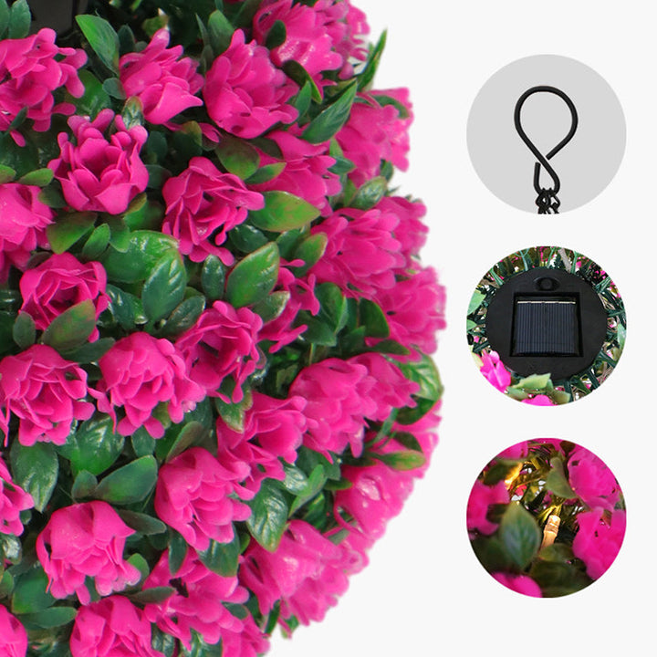 Modern Art Deco Round Flower Bouquet Plastic LED Outdoor Light For Garden | Kalsten