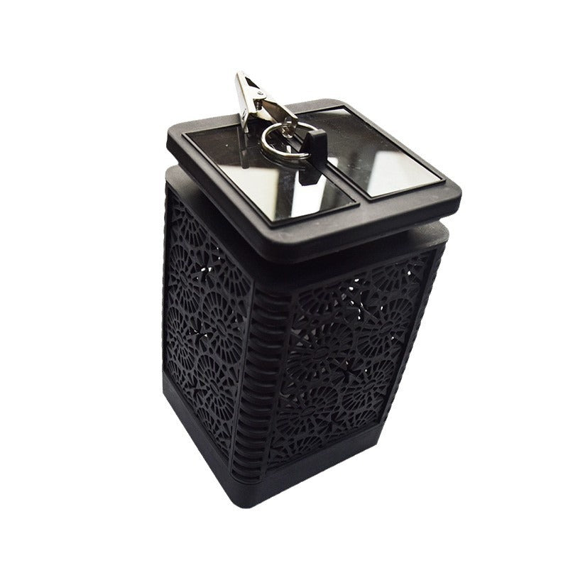 Contemporary Retro Solar Waterproof Rectangular Lantern Flame ABS LED Landscape Lighting Outdoor Light For Outdoor | Kalsten