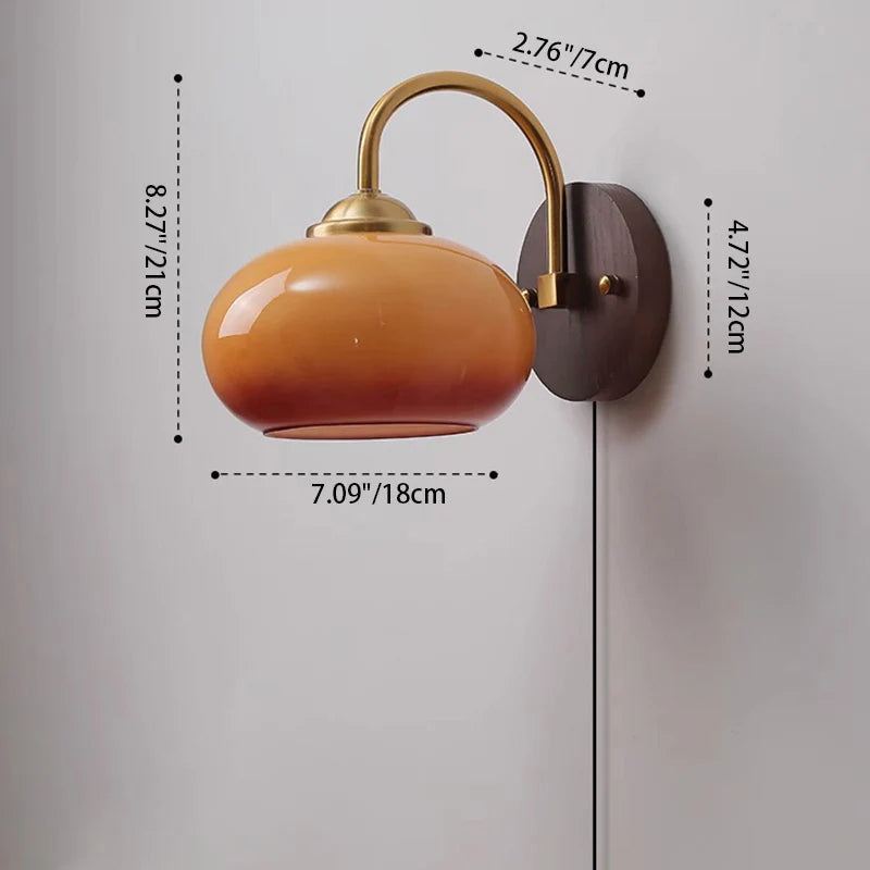 Modern Oval Glass Wall Lamp