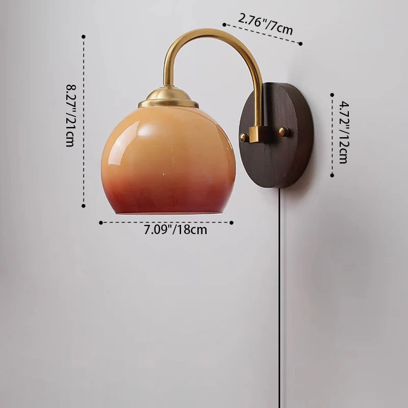 Modern Oval Glass Wall Lamp
