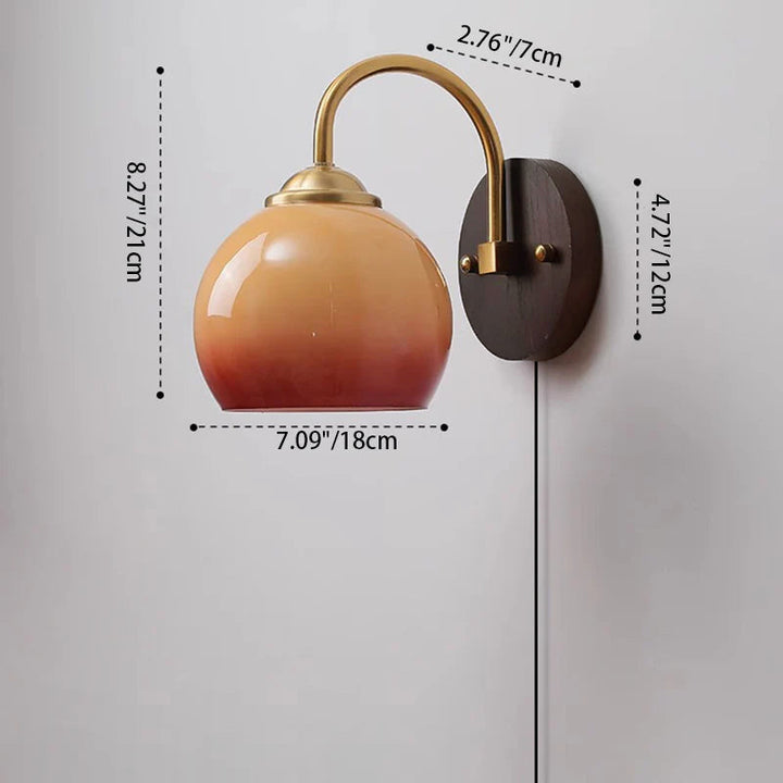 Modern Oval Glass Wall Lamp