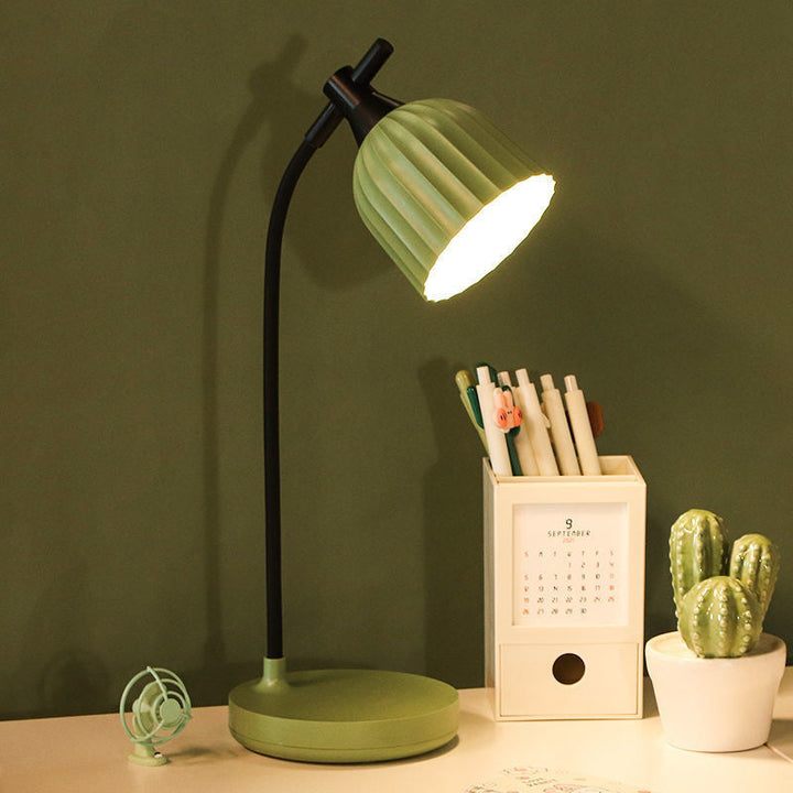 Modern Minimalistic Round Folded ABS LED Table Lamp For Living Room | Kalsten