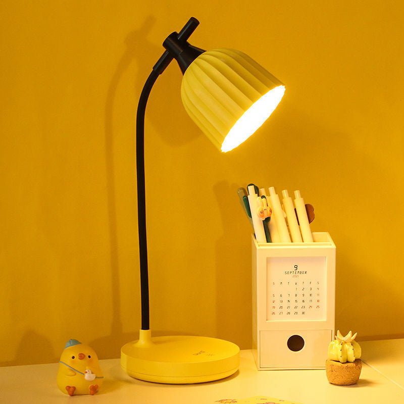 Modern Minimalistic Round Folded ABS LED Table Lamp For Living Room | Kalsten