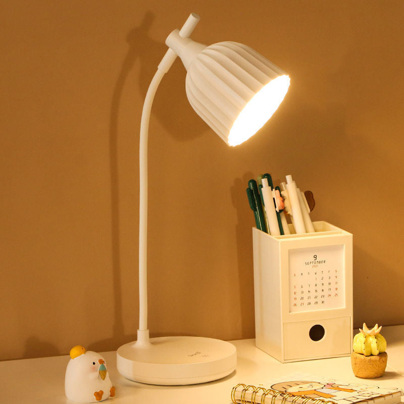 Modern Minimalistic Round Folded ABS LED Table Lamp For Living Room | Kalsten