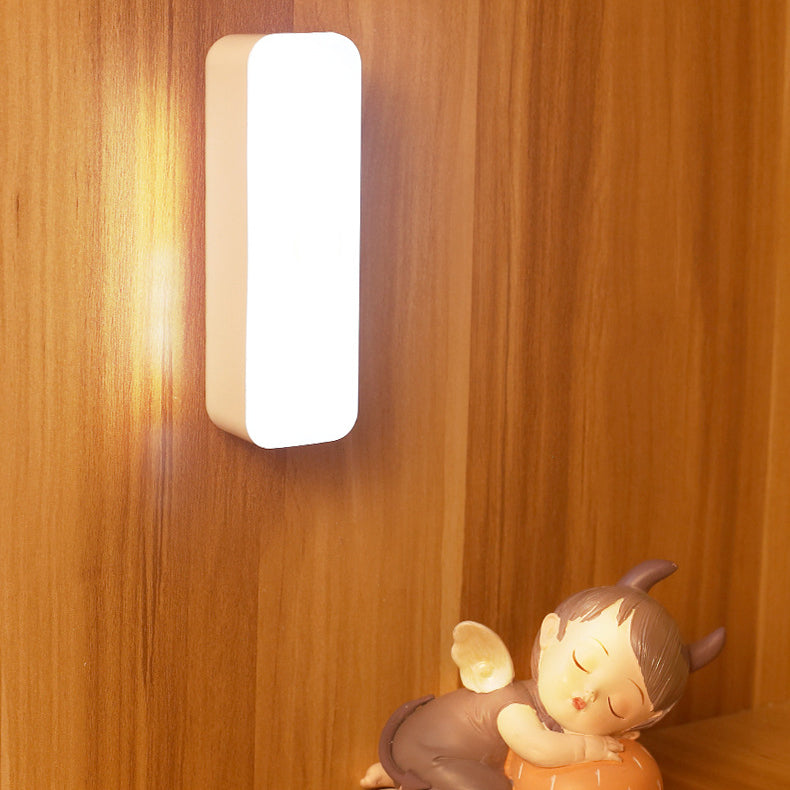 Modern Minimalist Rechargeable Magnetic Suction Cup Plastic Strip Rectangular LED Wall Light Night Light For Studying | Noxord