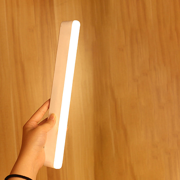 Modern Minimalist Rechargeable Magnetic Suction Cup Plastic Strip Rectangular LED Wall Light Night Light For Studying | Noxord