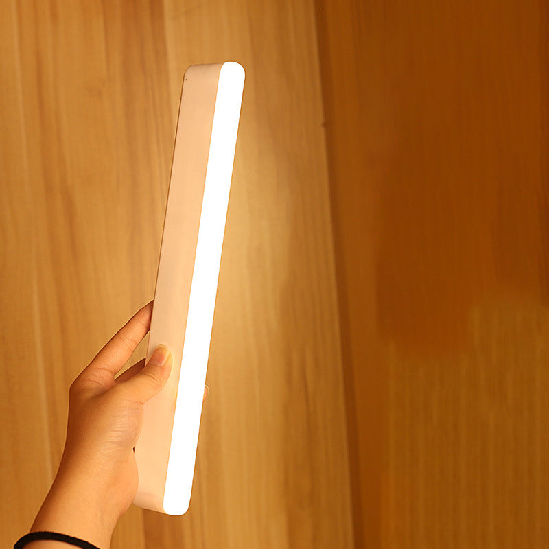 Modern Minimalist Rechargeable Magnetic Suction Cup Plastic Strip Rectangular LED Wall Light Night Light For Studying | Noxord