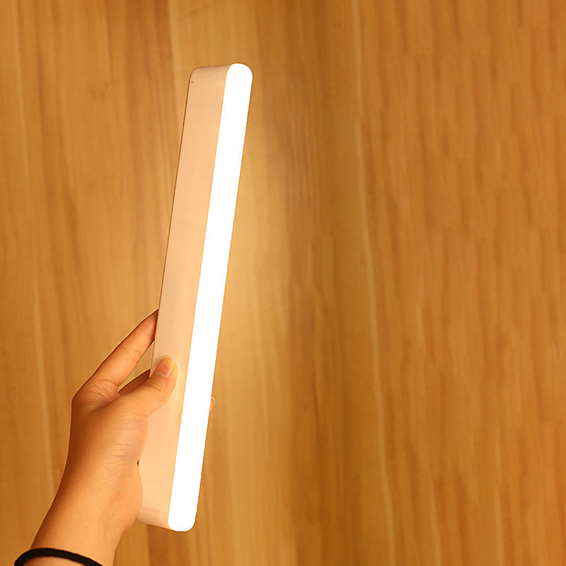 Modern Minimalist Rechargeable Magnetic Suction Cup Plastic Strip Rectangular LED Wall Light Night Light For Studying | Noxord