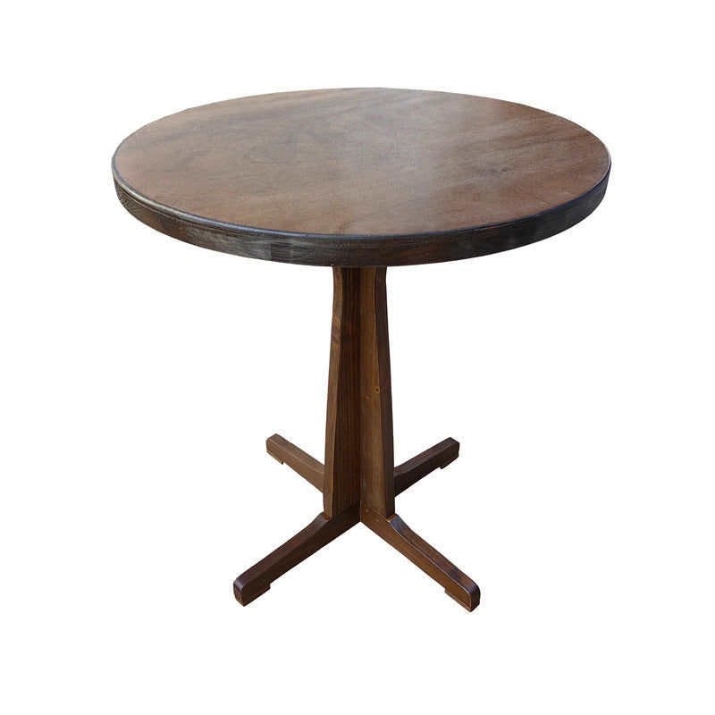 Contemporary Retro Solid Wood Plywood & Iron Round Square Coffee Table And Chair Set For Balcony & Living Room | Kalsten